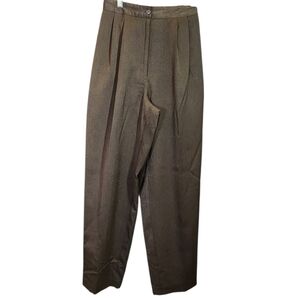 LORD & TAYLORS HIGH WAISTED BROWN PLETED FRONT PANTS